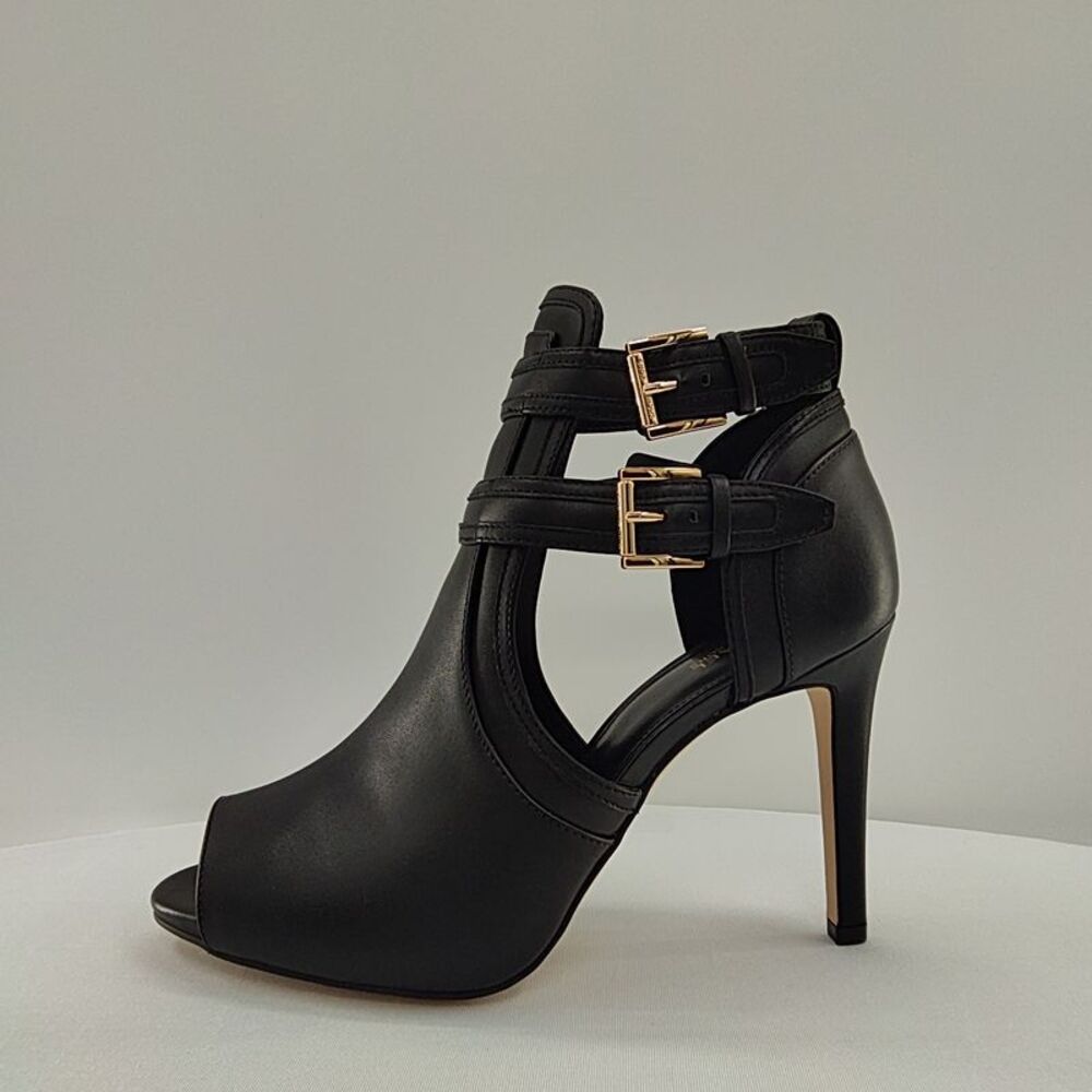 Michael Kors Women Blaze Open Toe Bootie Black Shoes 9 - Picture 2 of 2